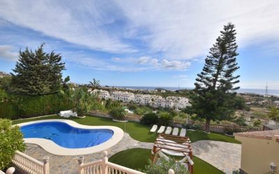 Stunning Detached Villa in Benalmadena Pueblo with Sea and Mountain Views