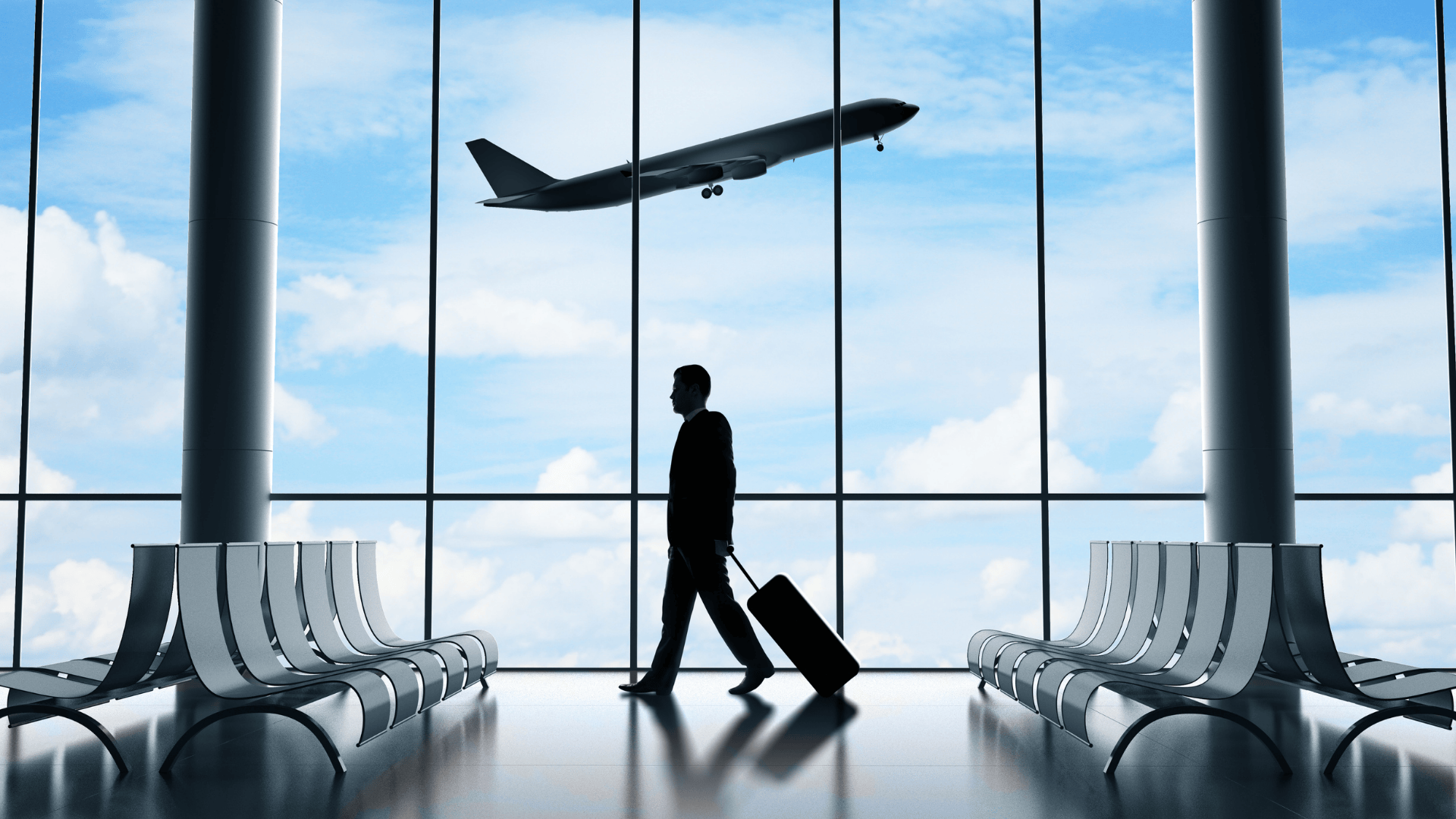 Businessmen at airport